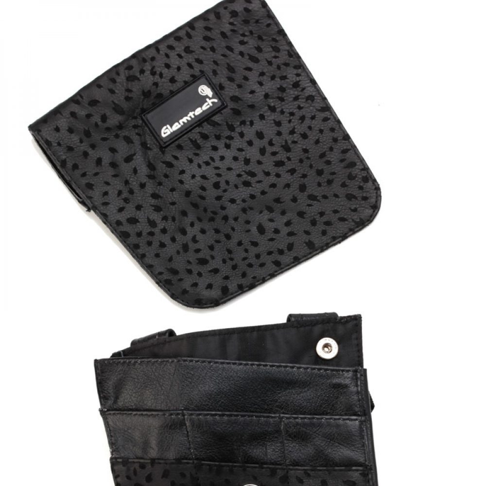 Black Leopard Leather Pouch - Image 4