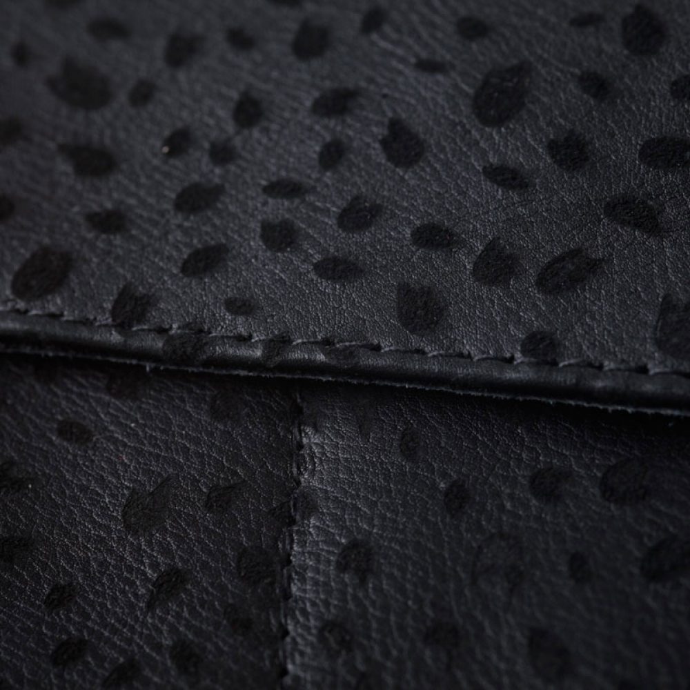 Black Leopard Leather Pouch - Image 2