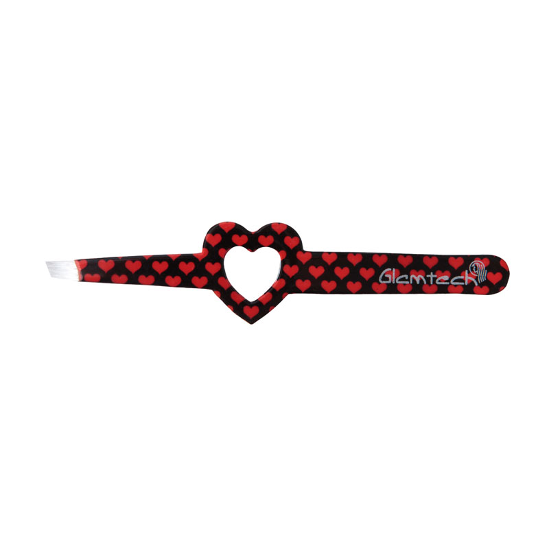 Black and Red Heart Tweezer - Glamtech