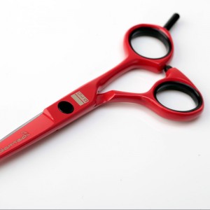 Glamtech-pro-red green hairdressing scissors