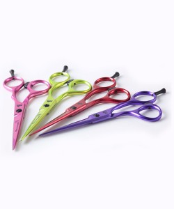 neon range iridescent hairdressing scissors